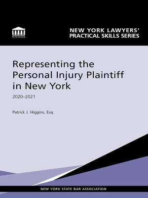 cover image of Representing the Personal Injury Plaintiff in New York